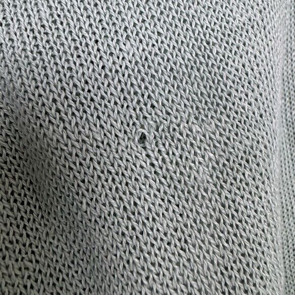 J.Jill Linen Blend Side-Tie Pullover Poncho Knit Top One Size Green Lagenlook - Picture 6 of 8